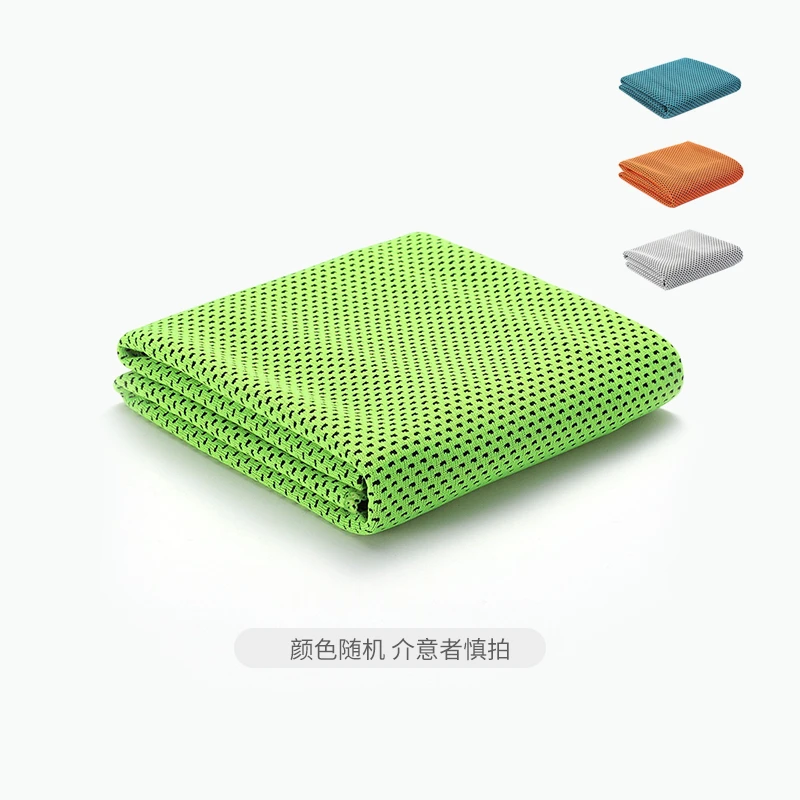 吸汗速干条纹防水运动毛巾简约薄款健身绿色编织
