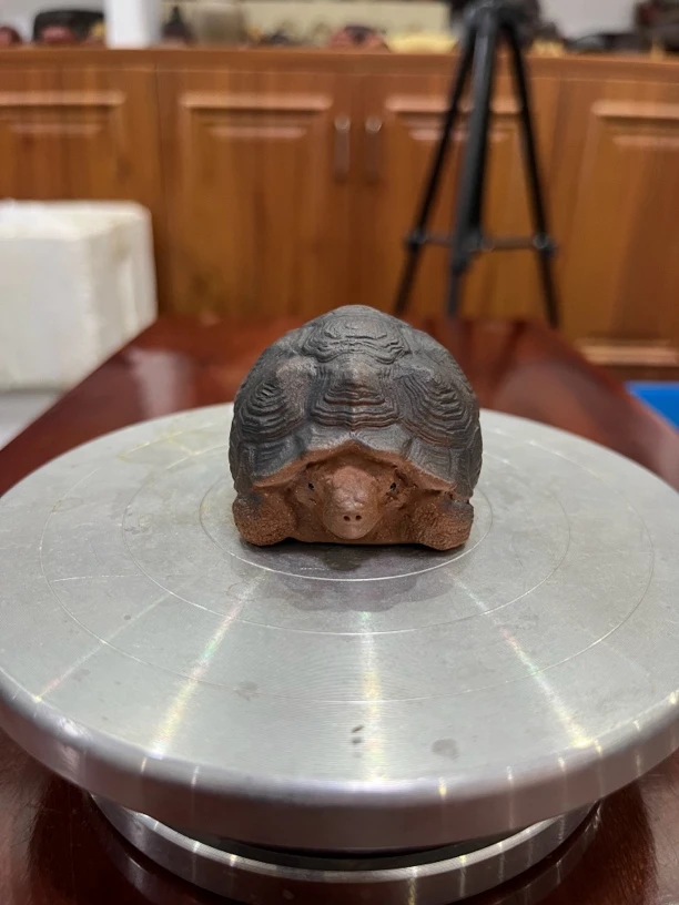 紫砂段泥鳄龟茶宠摆件