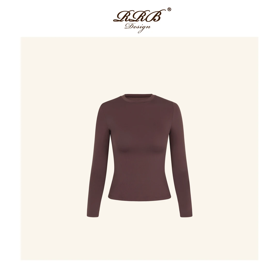 RRB Design「Kim长袖T」定制面料专机塑形显瘦修身打底衫长袖T恤