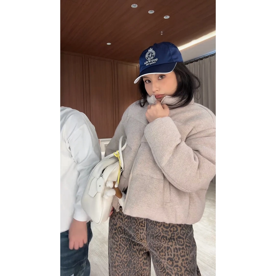 RRB Design 「亮片鹅绒」山羊绒绵羊毛亮片保暖厚实立领鹅绒外套