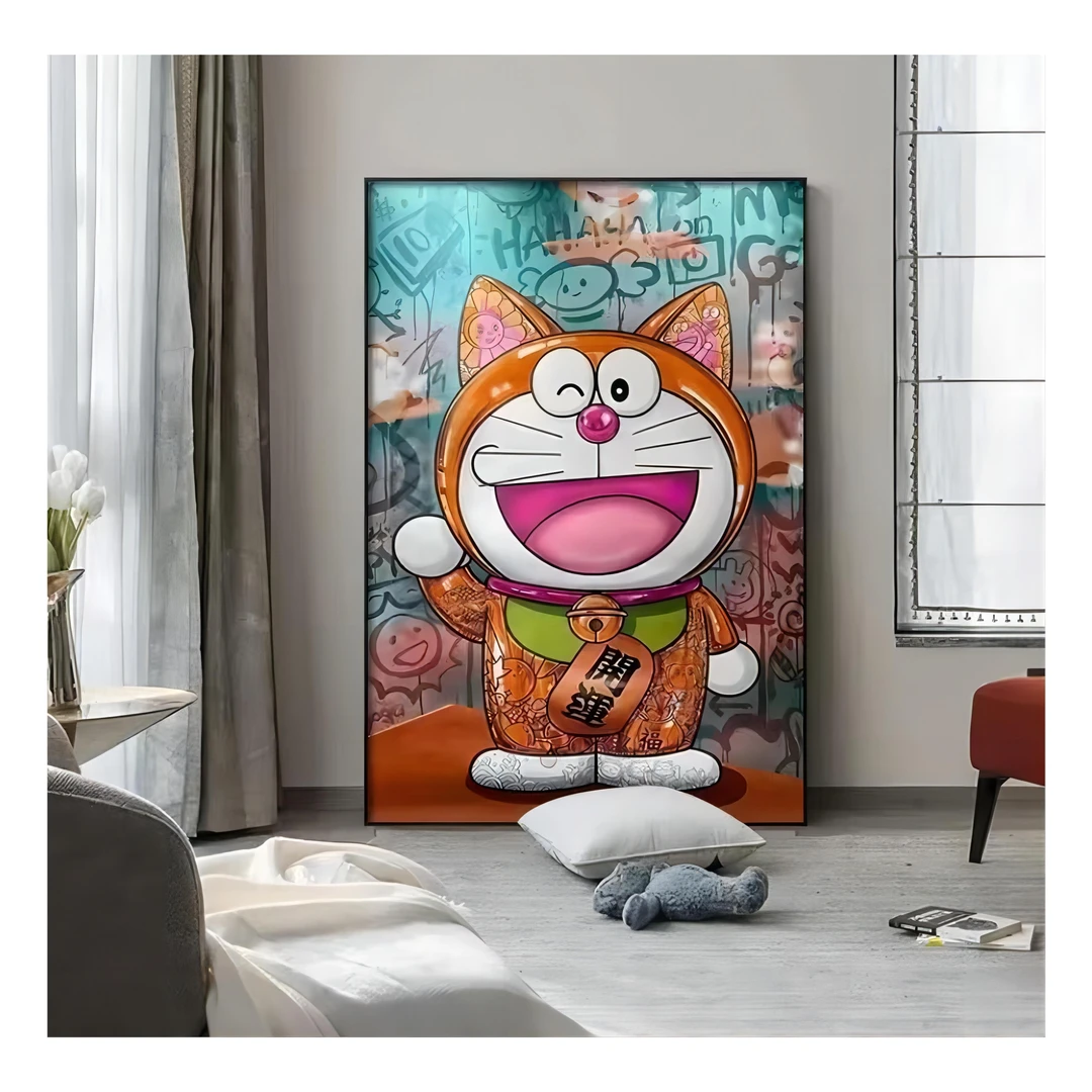 A梦机器猫沙发背景玄关装饰画P款30*40