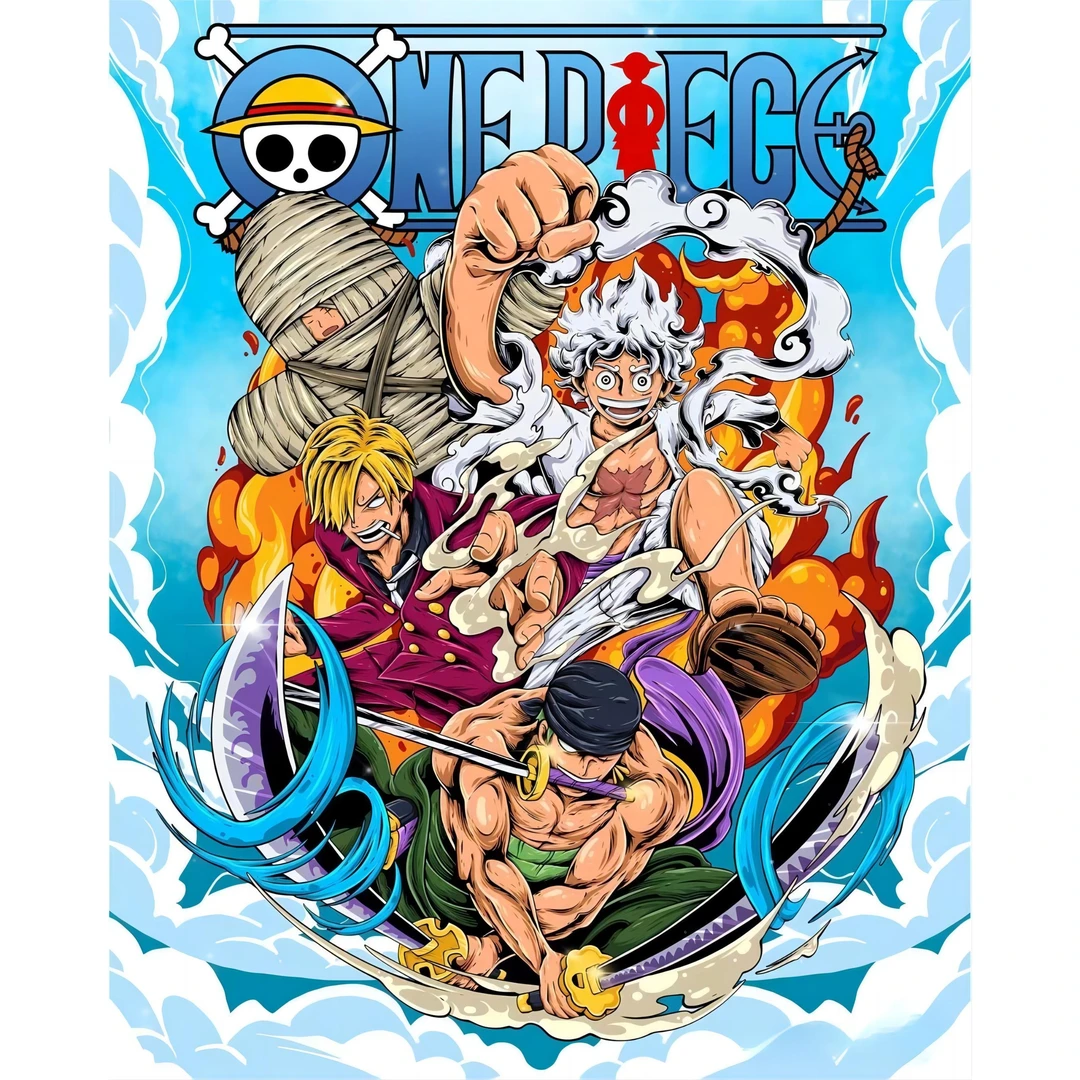 《海贼王》挂画路飞索隆艾斯动漫装饰画航海王儿童房卡通壁画40*60