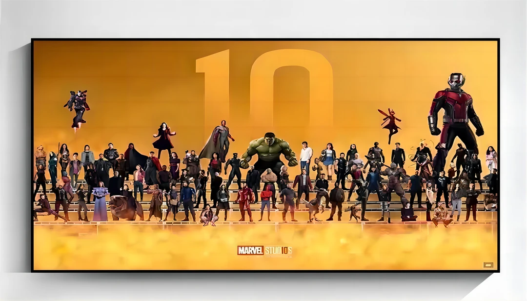 《漫威集合》漫威铝合金大合集客厅动漫挂画漫画50*100