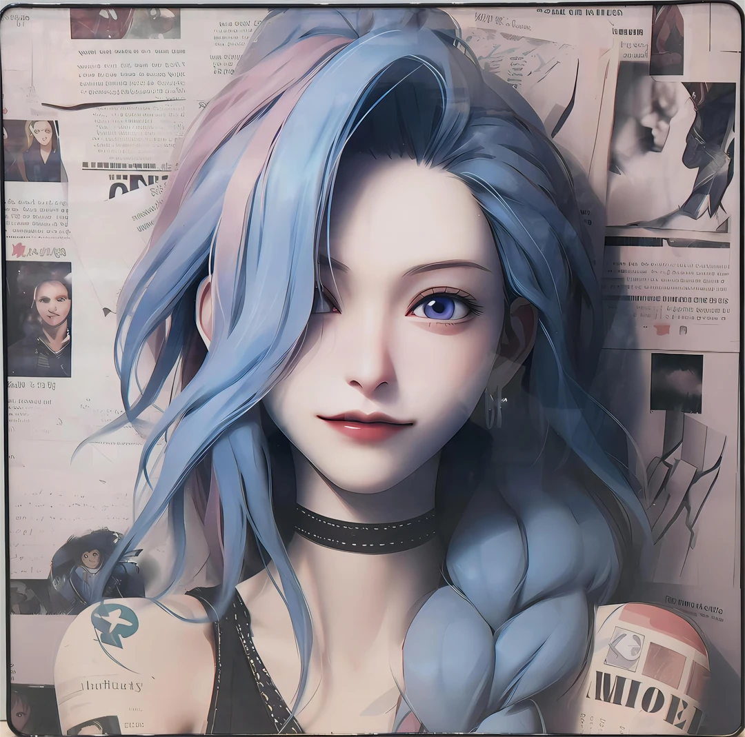 《PVC英雄联盟》金克斯客厅卧室背景挂画40*40