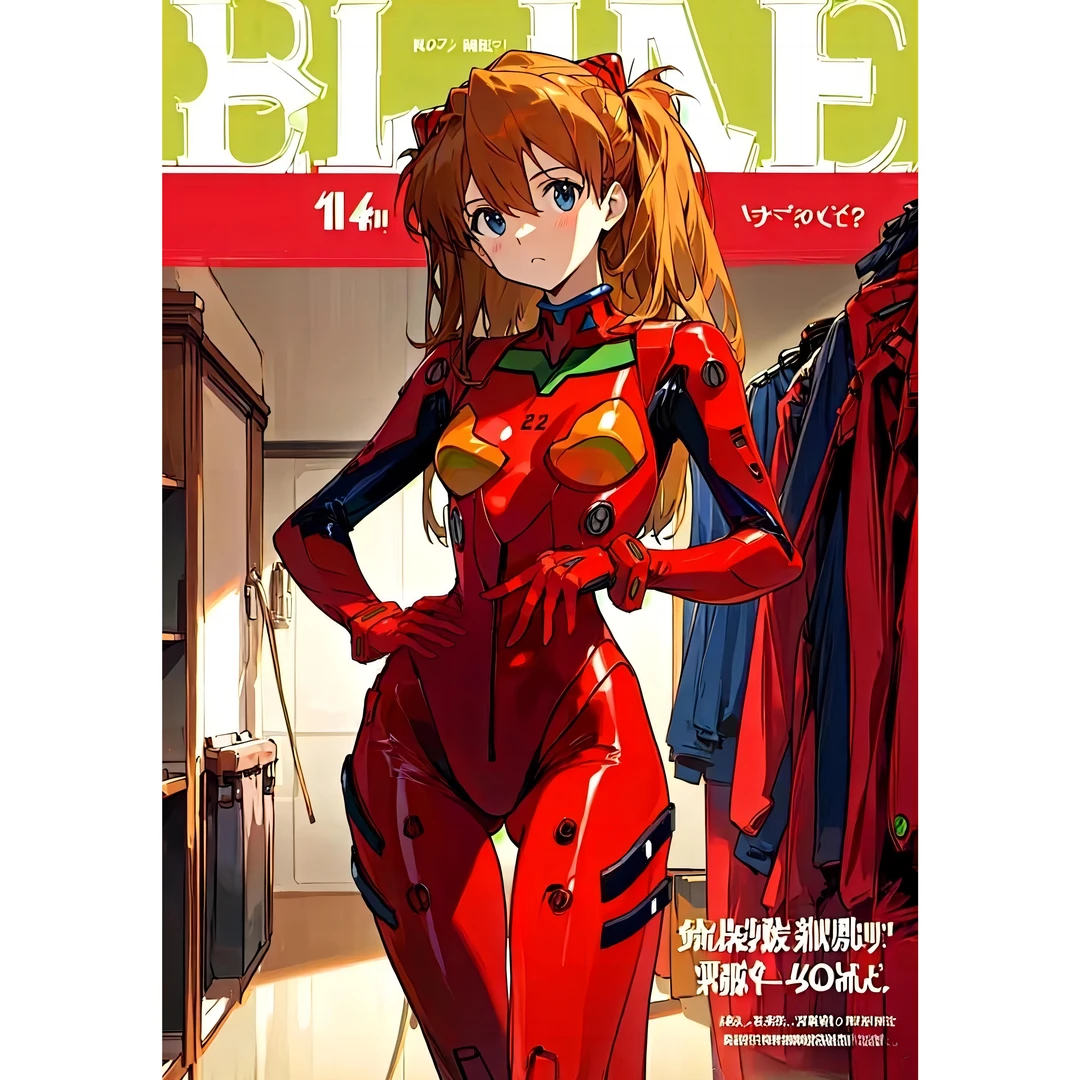 《eva》明日香动漫装饰画儿童房卡通壁画40*60