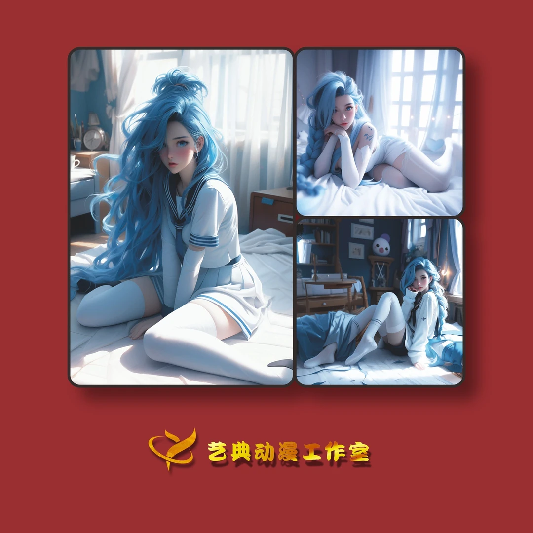 《PVC金克斯》三连幅动漫装饰画儿童房卡通壁画尺寸40*60/30*30*2