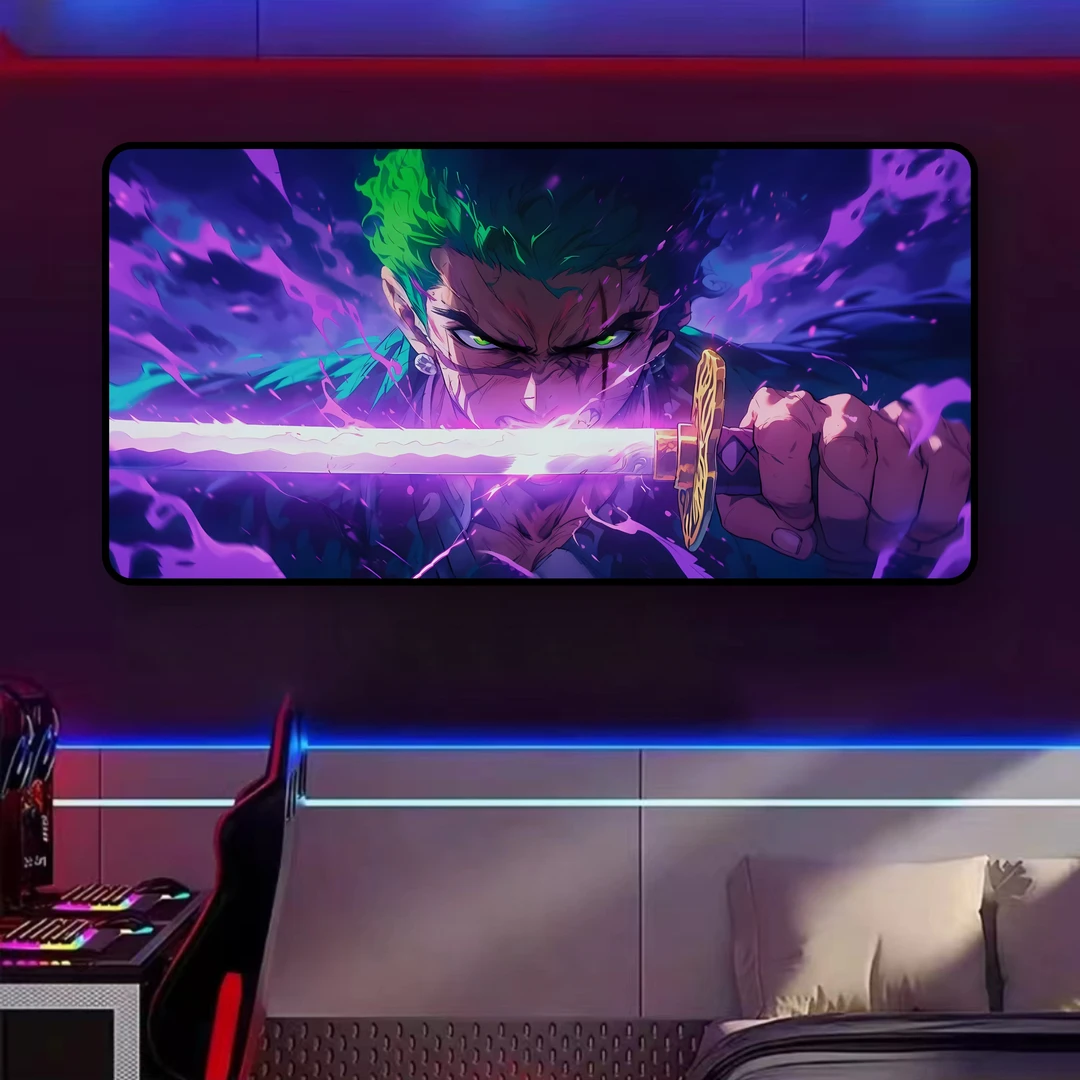 《PVC海贼王索隆》升级款动漫装饰画儿童房卧室电竞房卡通壁画40*80