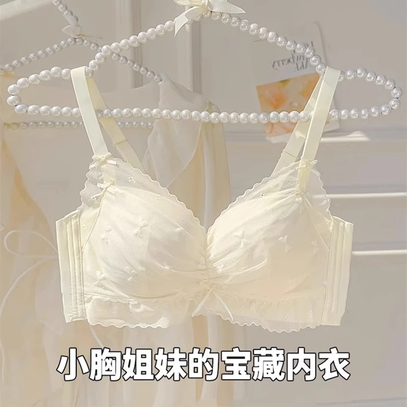 2025爆款内衣女士小胸聚拢显大无钢圈收副乳防外扩下垂文胸罩薄款