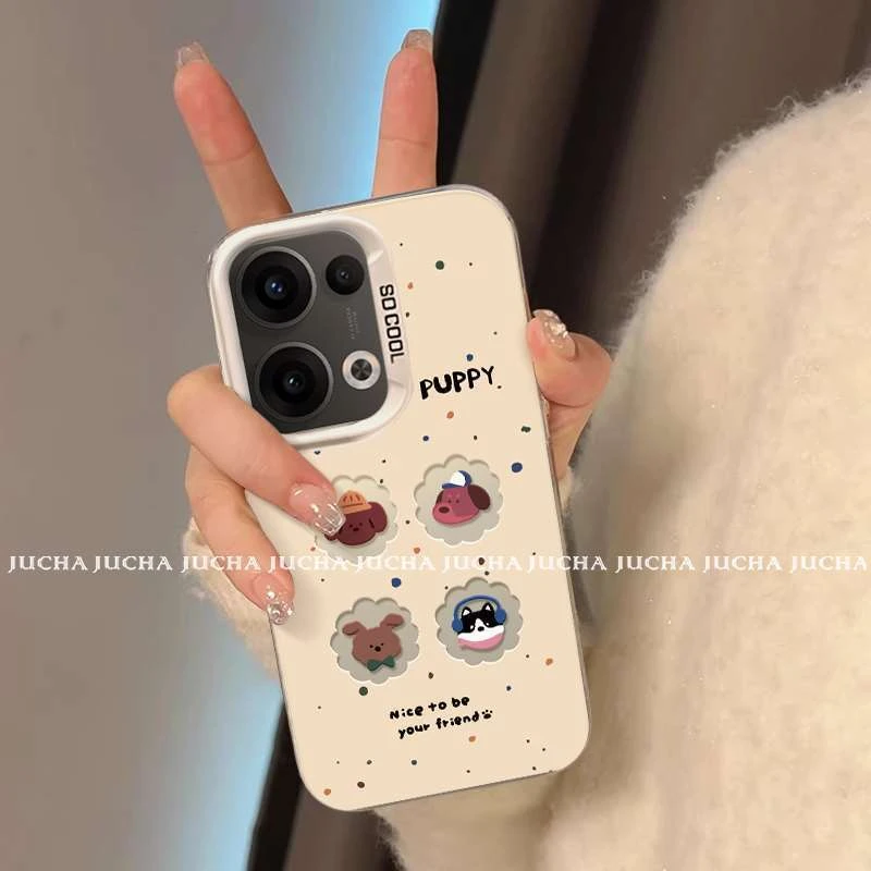 泼墨动物适用opporeno13pro手机壳防摔小众OPPOreno13高端保护壳