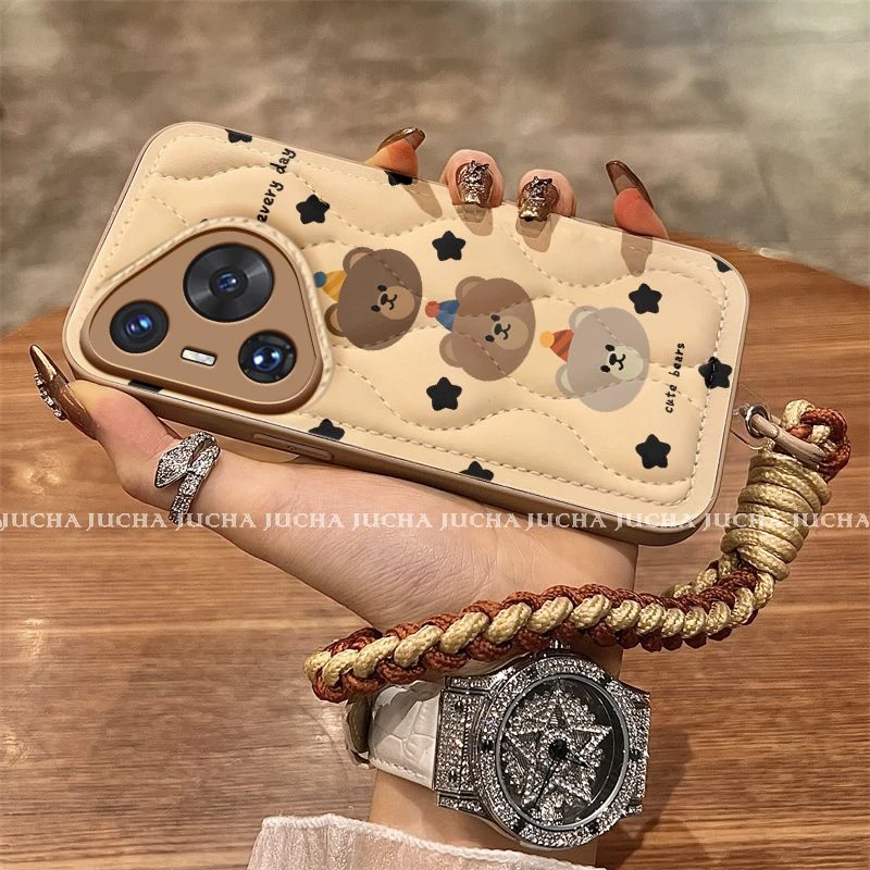 星星小熊适用华为pura70手机壳防摔高级感HUAWEIp60pro外壳50新款