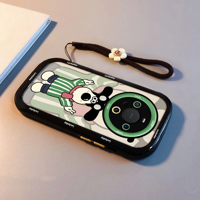 绿衣比耶掌门狗适用华为mate60pro+手机壳女新款硅胶HUAWEImate50