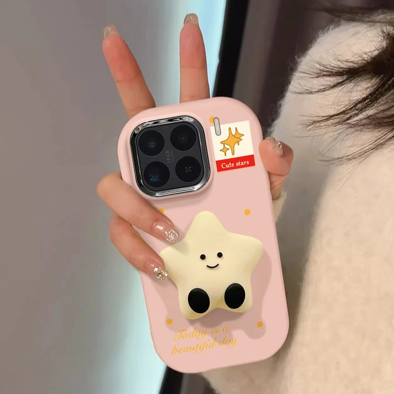 立体星星适用小米15pro手机壳卡通硅胶xiaomi14网红爆款13小众12