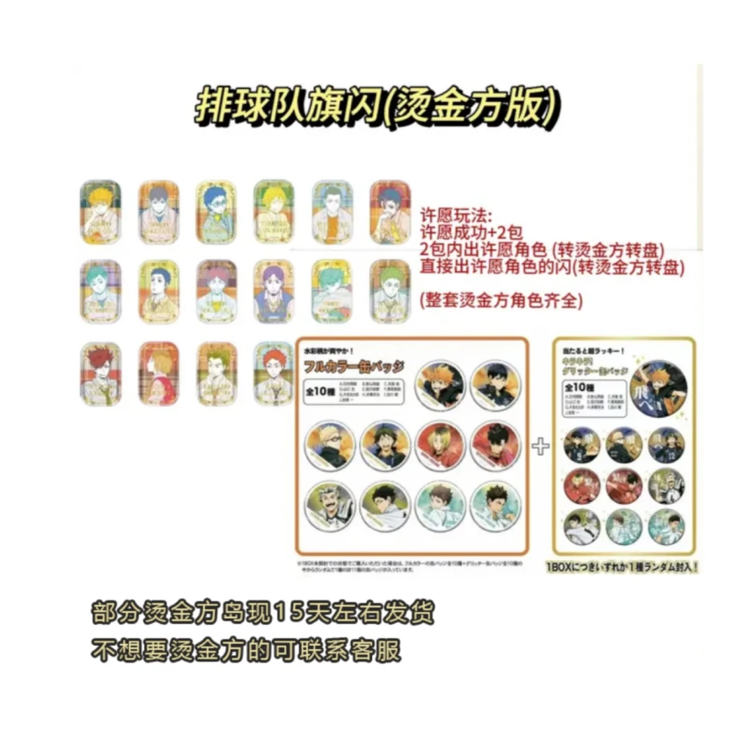 排球少年队旗闪吧唧 烫金方版 代拆