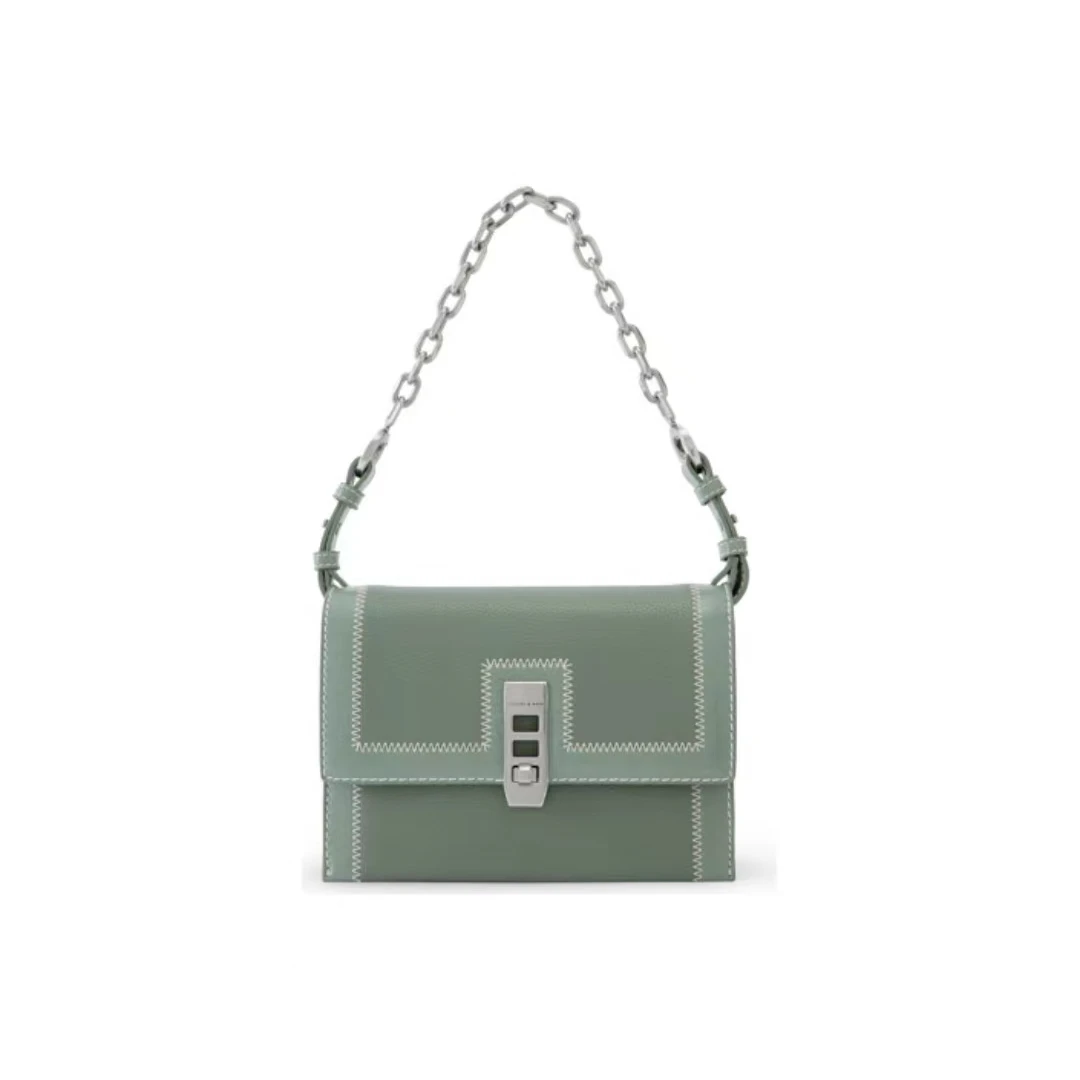 全新未使用 CHARLES & KEITH 绿色单肩包/30239/姐妹花