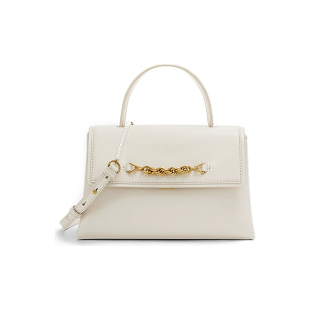 全新未使用 CHARLES & KEITH 白色单肩包/30097/姐妹花