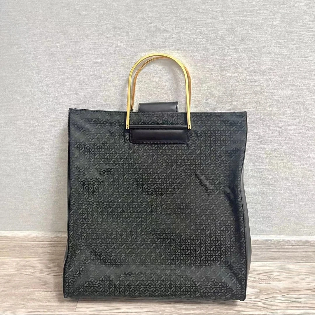 95新 LOEWE/罗意威 罗意威/黑色老花琴谱托特包/25006/姐妹花