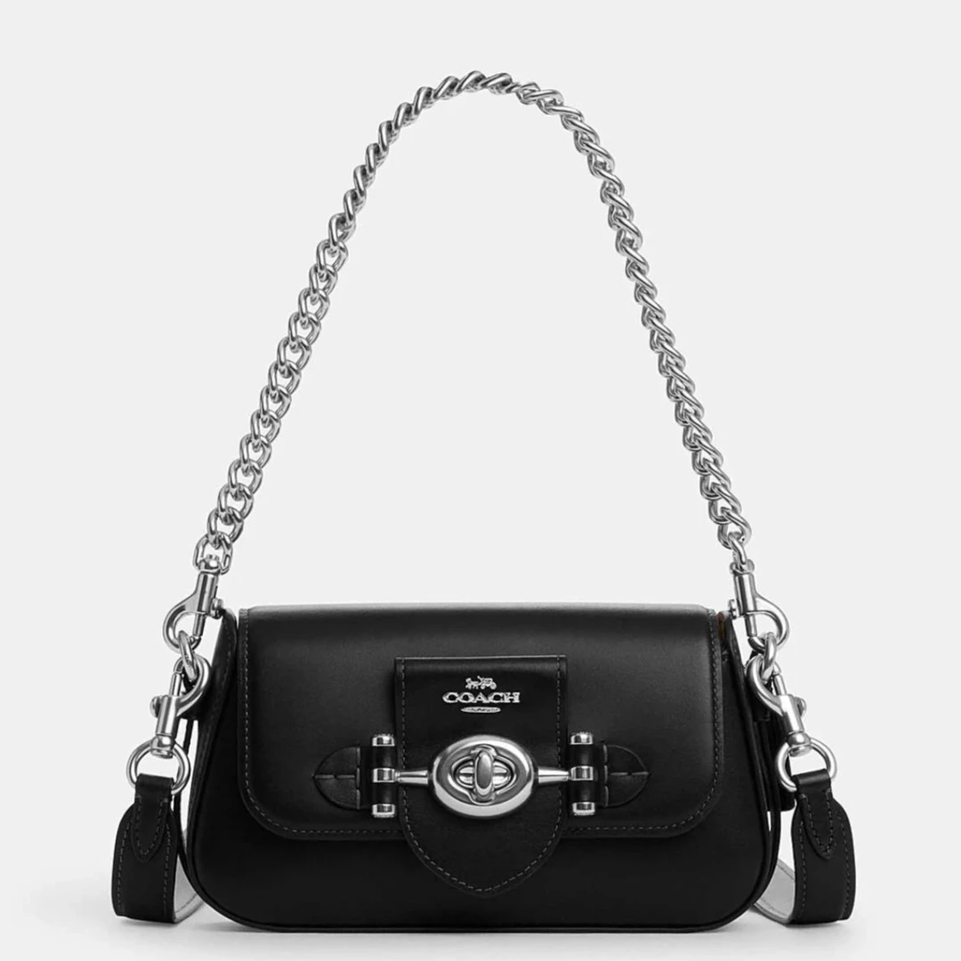 99新 COACH/蔻驰 蔻驰/黑色牛皮单肩包/11003/姐妹花