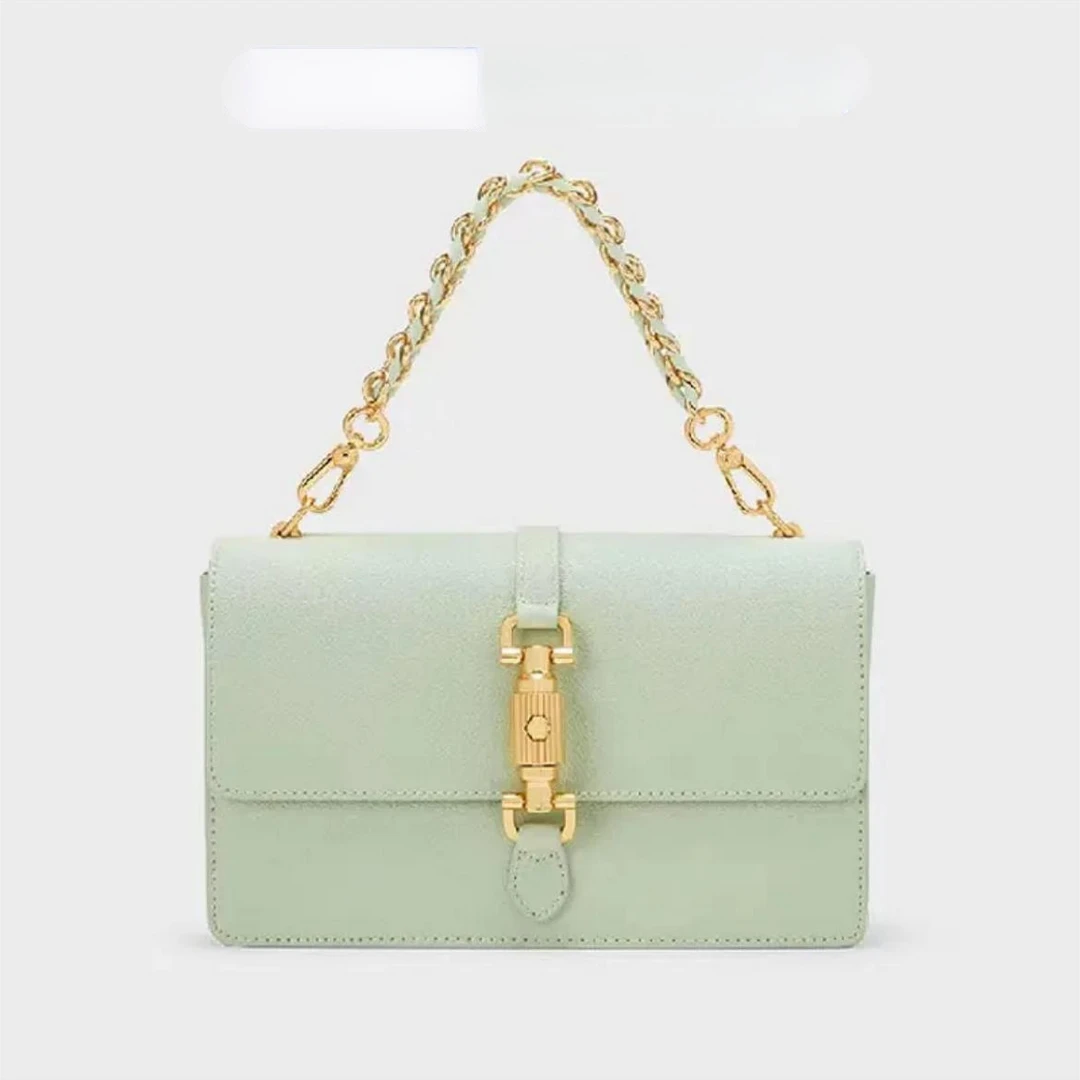全新未使用 CHARLES & KEITH 薄荷绿链条包/30227/姐妹花