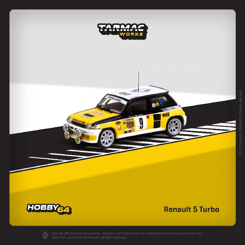 强尼车模黄色拉力赛车1:64合金小车