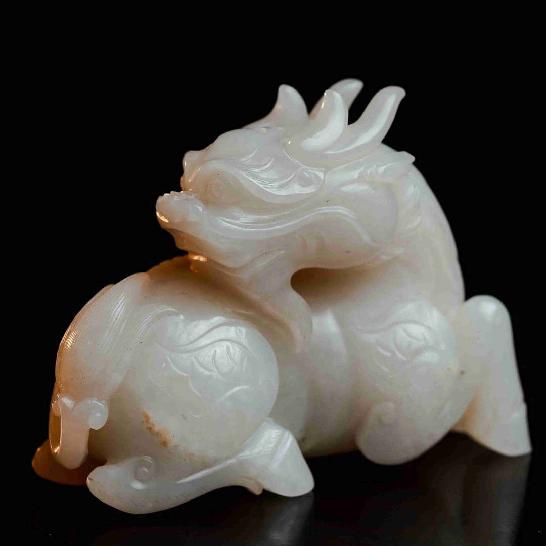 533清代和田玉麒麟瑞兽498