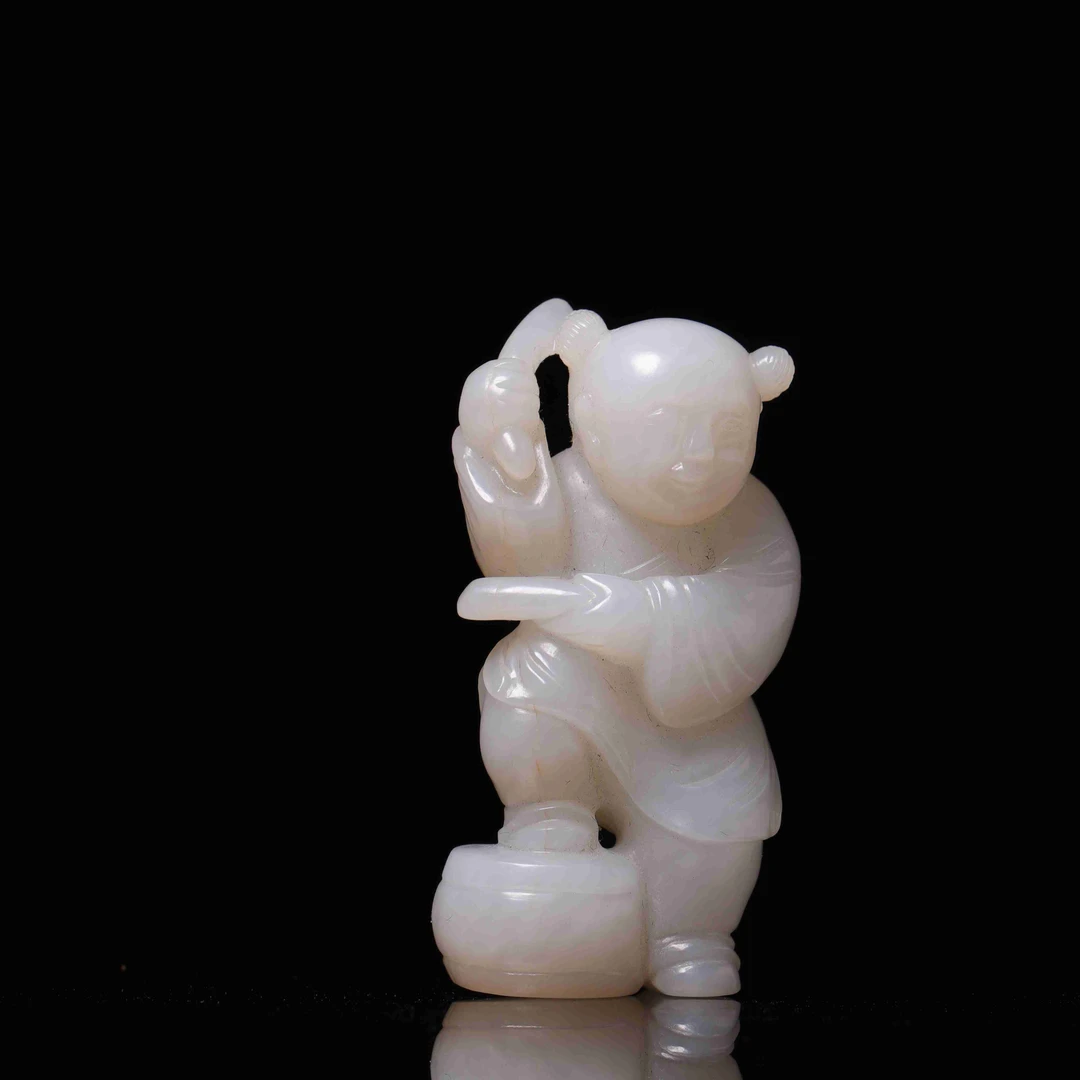 1030清和田玉击鼓童子882