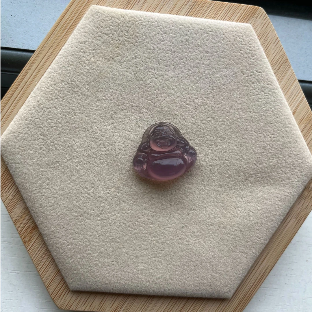 天然玛瑙玉髓 天然紫色佛公