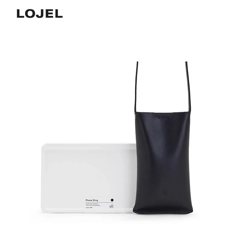 LOJEL真皮新款手机挂袋原创设计轻奢小众磁吸轻奢迷你手机包斜挎