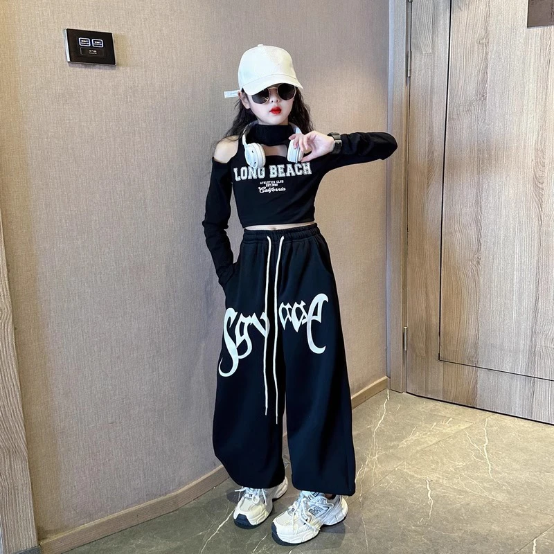 女童秋装套装2025新款韩版洋气女大童休闲卫裤两件套儿童秋季童装