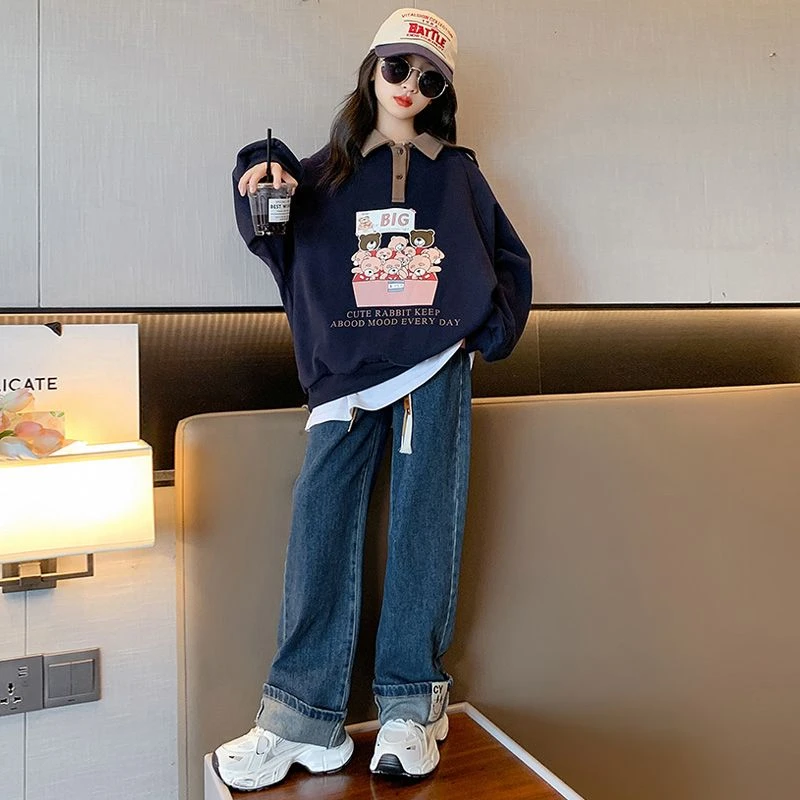 女童卫衣洋气时髦春装大童女装春款韩系童装新款时尚儿童春季上衣