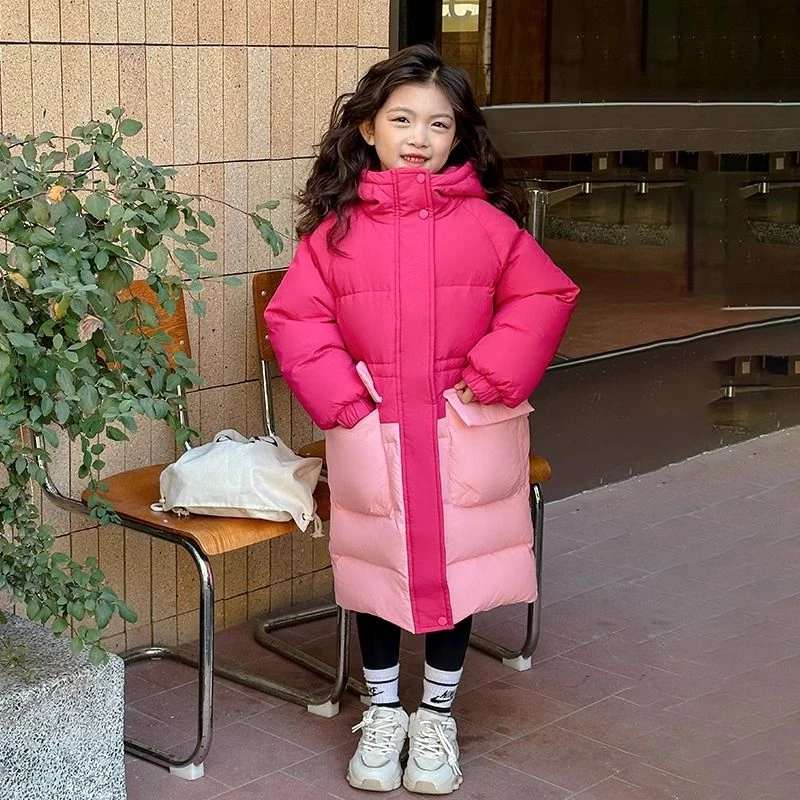 女童羽绒服冬装2024新款洋气儿童加厚白鸭绒免洗韩版女孩冬季外套