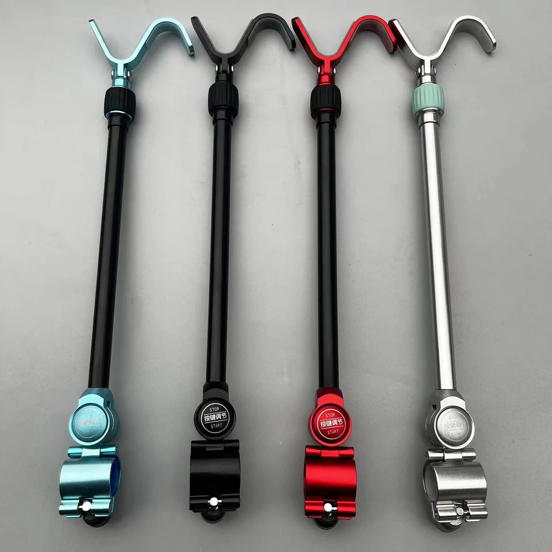 钓鱼炮台后挂支架铝合金杆挂快拆防脱按压式鱼竿支架后挂炮台支架