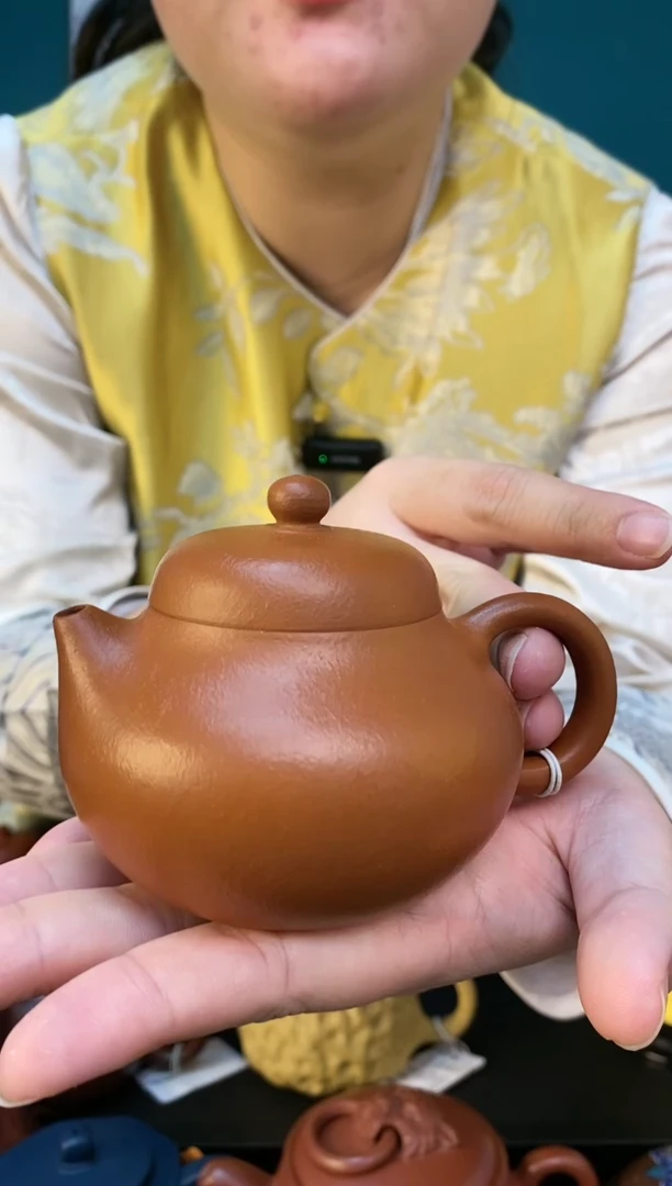 【闪购商品】紫砂茶壶光器文旦鱼籽朱泥李卢春