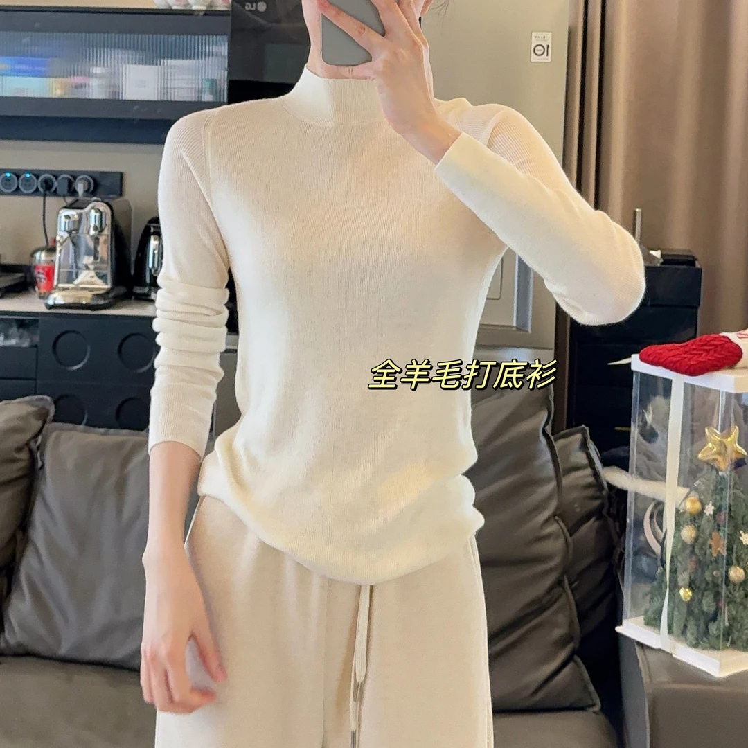 Zwinnie/詹维尼【羊毛半高领打底衫 】时尚百搭气质秋冬 WAJ202325