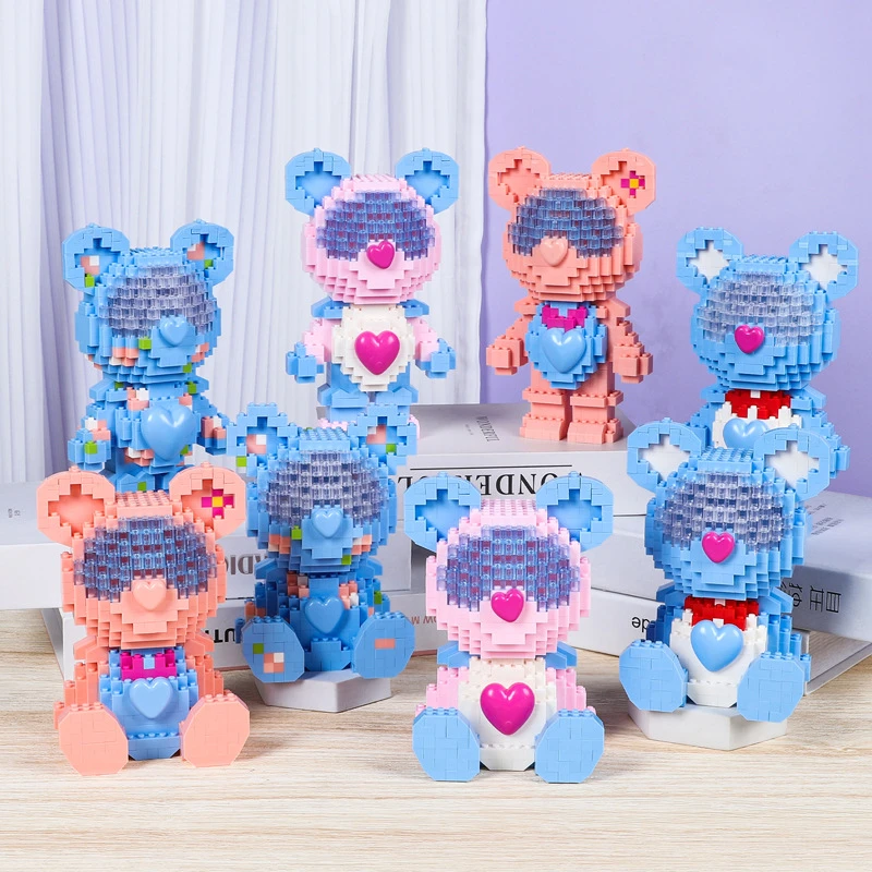 小方乐新款正版授权星际熊益智拼装成人高难度小颗粒思维积木玩具