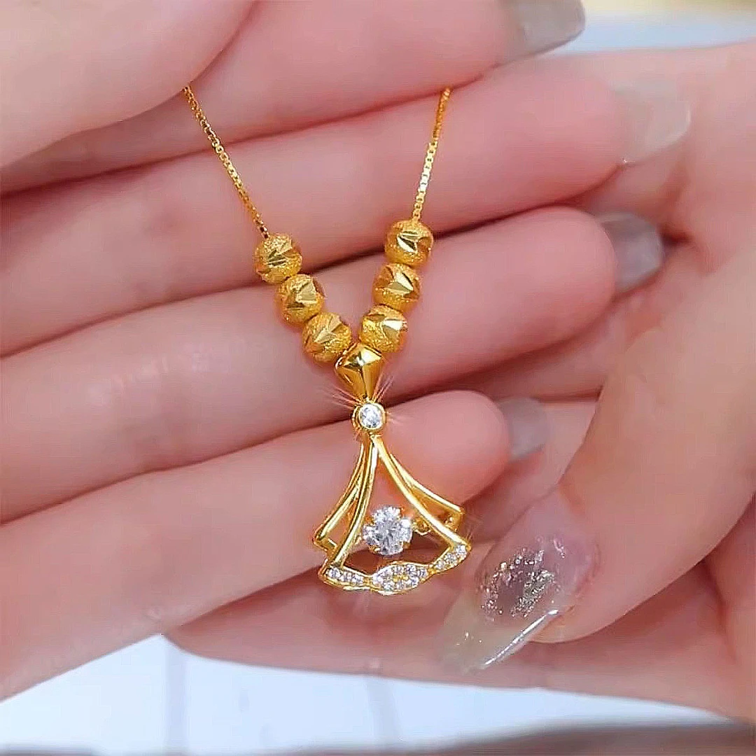 钛钢项链 心动银杏叶锁骨链钛钢项链女不掉色网红百搭脖链颈链潮