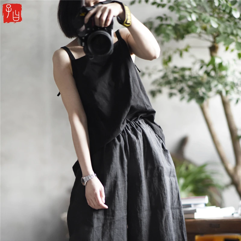 子曰原创针织棉打底背心夏款女纯色简约基础款内搭吊带可调节
