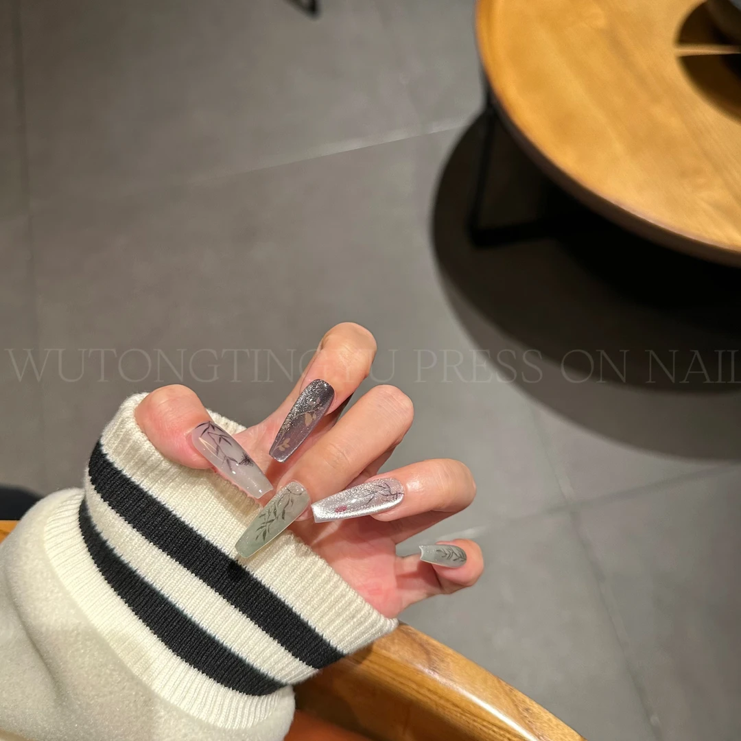 《上春山》高级定制款国风碎钻温柔秋冬简约佛系风穿戴甲手工可拆卸