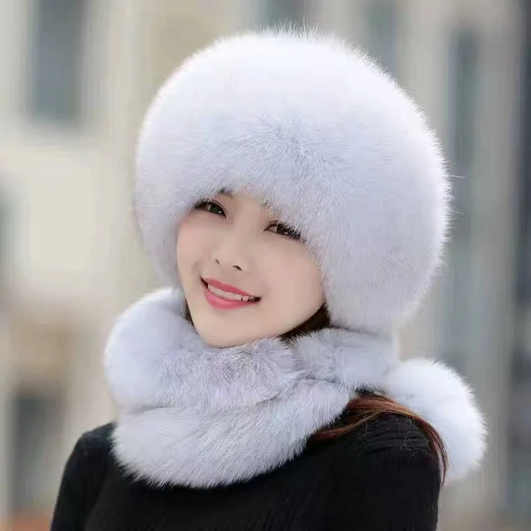 贝儿家狐狸毛香妃帽