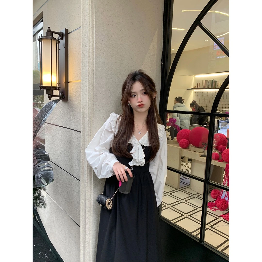 Zzhen【乖乖富家女】清仓专场 小个子衬衫+背心裙套装YMX1223-TZ273