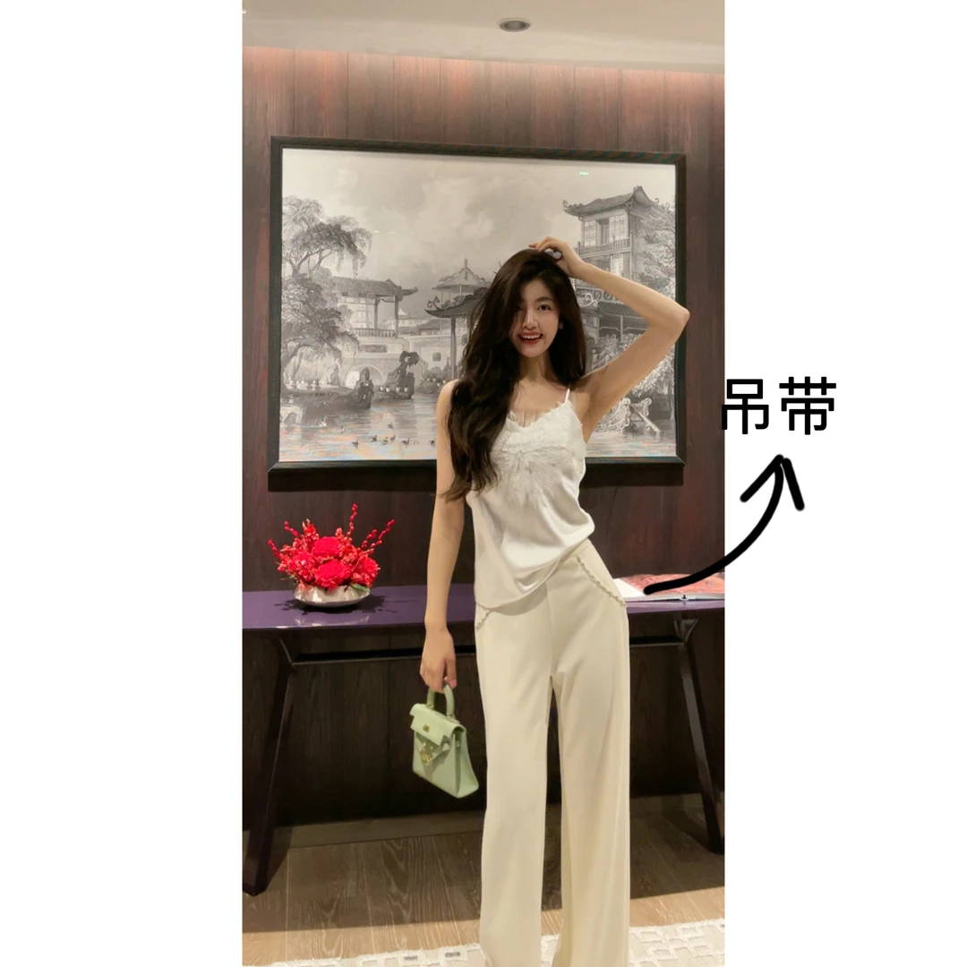 【N·COU】24新款【心花怒放】贵气百搭重工吊带-DY50103