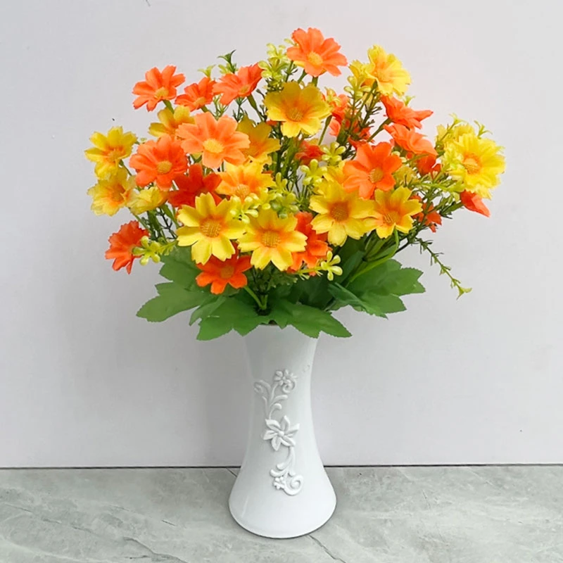 小雏菊仿真花套装假花艺客厅餐桌摆设干花盆栽装饰摆件塑料绢花卉