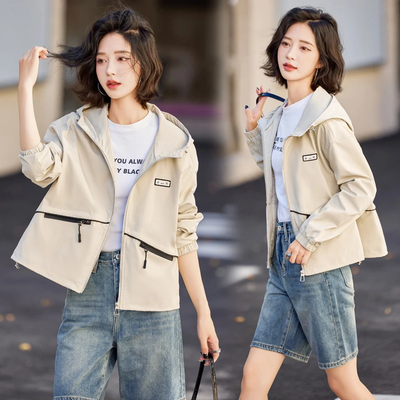 宽松休闲短外套女2024春秋装新款大码工装棒球服今年流行夹克上衣
