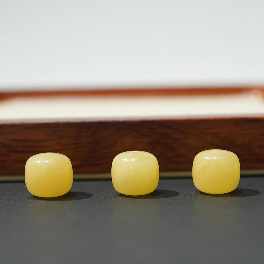 【善缘 老型 黄花蜡 微瑕】天然蜜蜡单珠文玩配饰(多样性发其一)