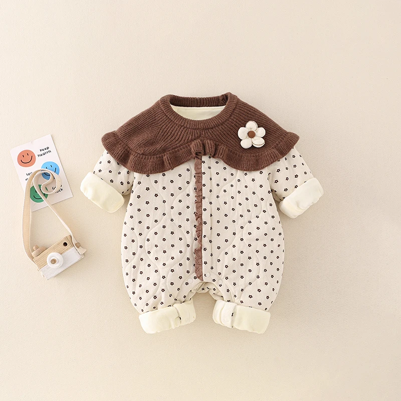 婴儿衣服冬装连体衣棉服秋冬套装新生男宝宝棉衣外出抱衣女棉袄厚