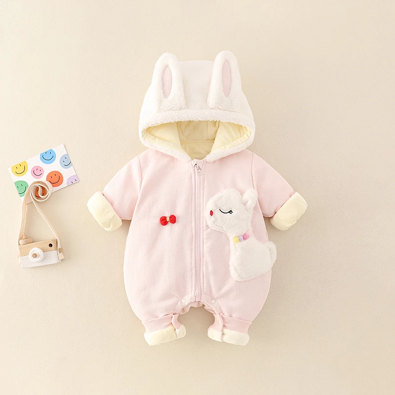 婴儿衣服冬装连体衣棉服秋冬套装新生男宝宝棉衣外出抱衣女棉袄厚