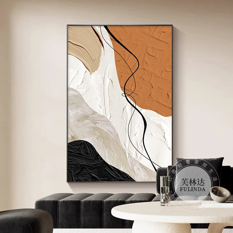 抽象客厅装饰画现代简约走廊玄关挂画高档艺术落地沙发背景墙壁画