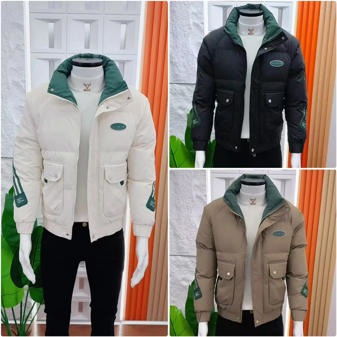 冬季新款男士时尚高端轻奢棉服外套帅气韩版修身抗寒保暖百搭棉衣