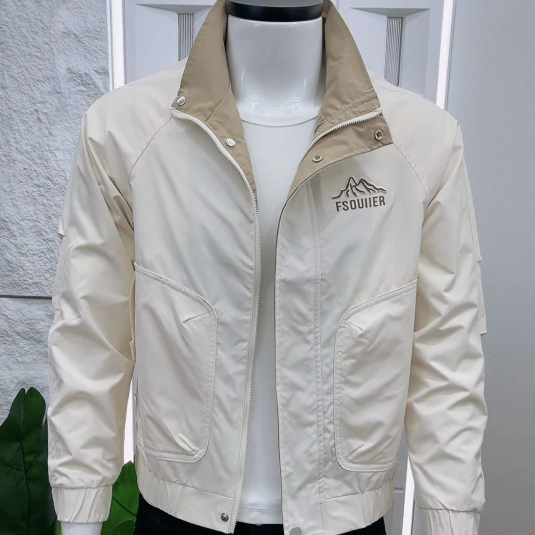 2025秋季新款时尚轻奢高级感夹克外套男士休闲潮流穿搭帅立领夹克