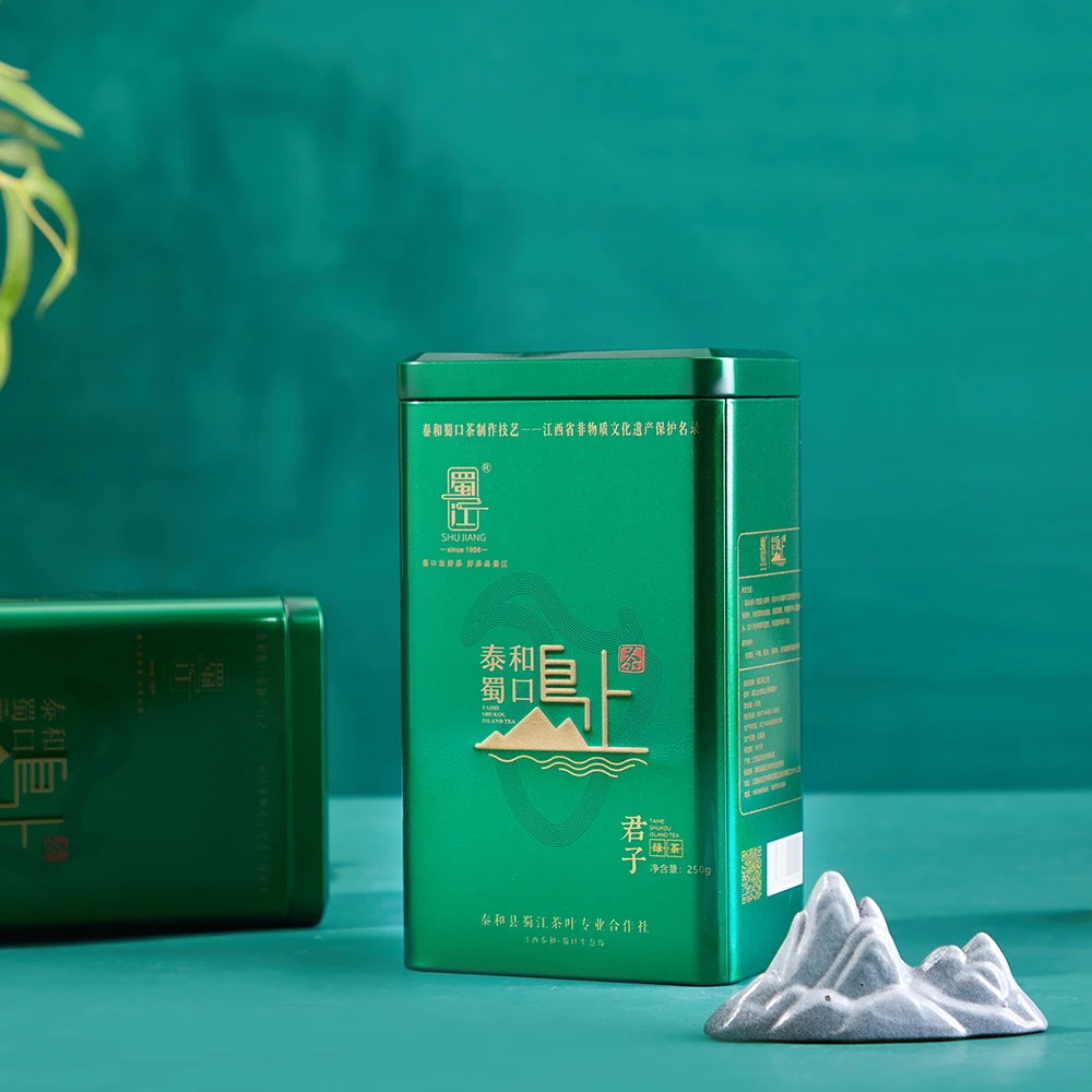 蜀口岛上茶新茶上市明前绿茶一芽一叶-君子绿茶罐装