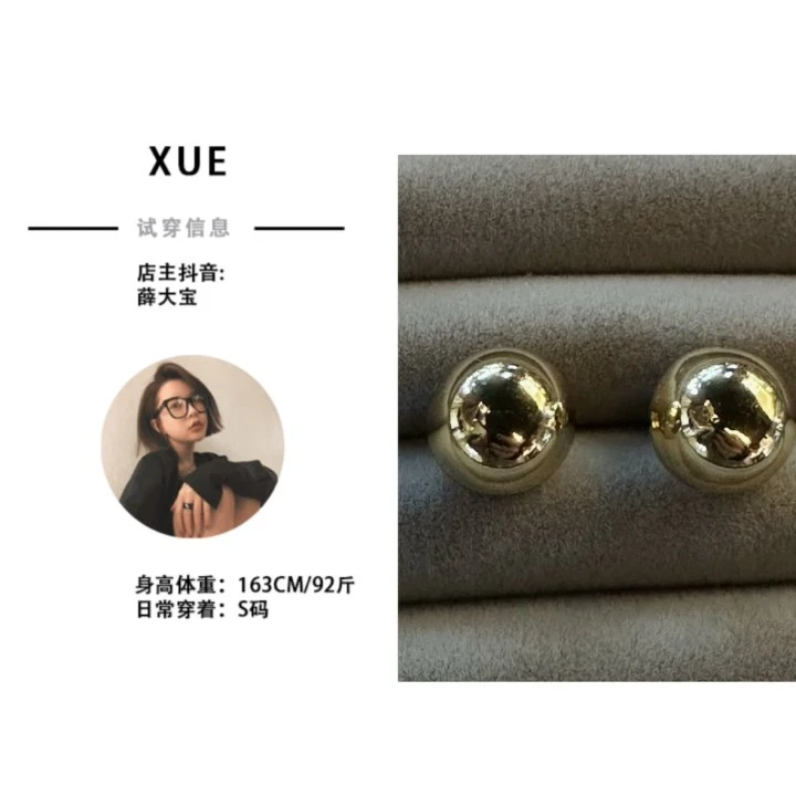 合金耳饰 XUE【金枝】轻奢时尚耳钉